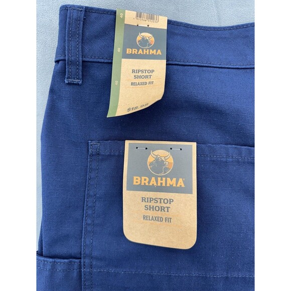Brahma Ripstop Cargo Shorts Mens 40 Dark Navy Relaxed Fit 10 Inch Inseam Utility - Picture 5 of 12
